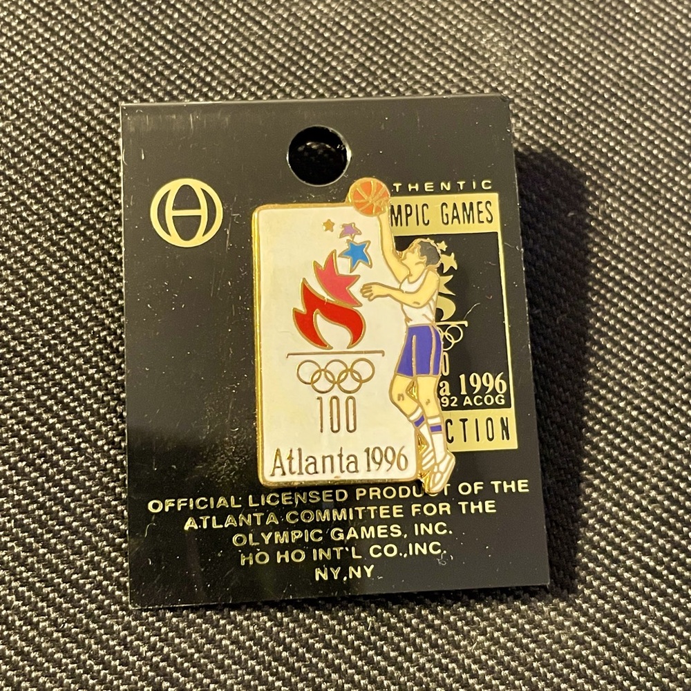 NWT Basketball 1996 Atlanta Olympic Games Push Back Pin Licensed Product